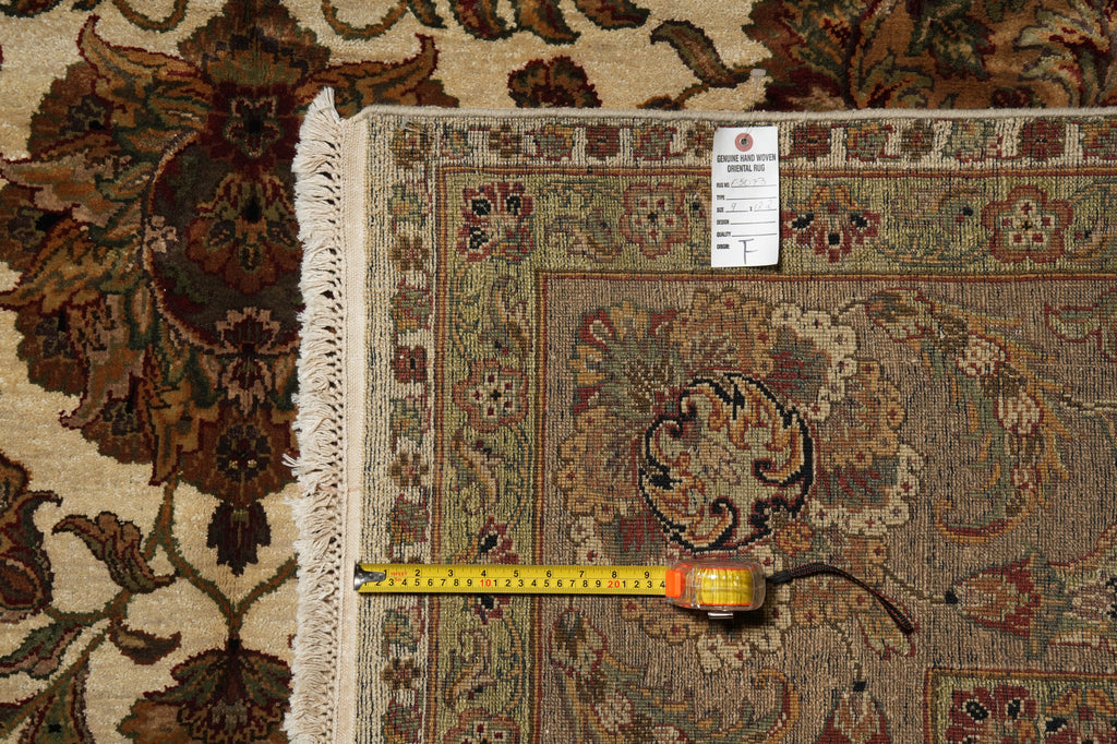 9 x 12.2 Hand-knotted Quality Jaipur Rug Ivory Sage - view 15