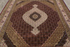 Load image into Gallery viewer, 8 x 10 High Quality Soft Wool and Silk Handmade Rug Mahi Tabriz Herati Ruby Red #F-4472