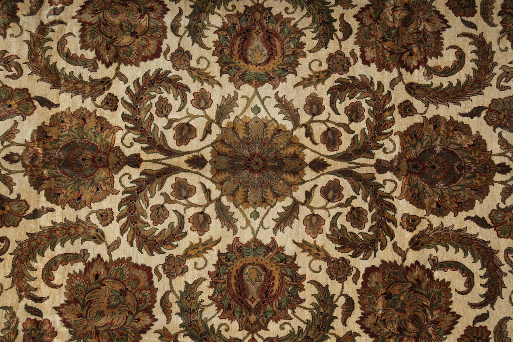 9 x 12.2 Hand-knotted Quality Jaipur Rug Ivory Sage - view 6