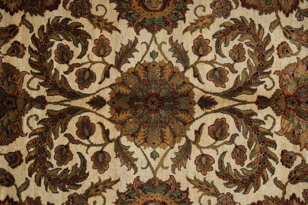 9 x 12.2 Hand-knotted Quality Jaipur Rug Ivory Sage - view 7