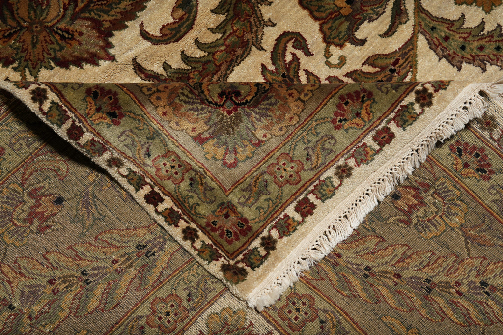 9 x 12.2 Hand-knotted Quality Jaipur Rug Ivory Sage - view 12