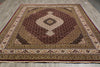 Load image into Gallery viewer, 8 x 10 High Quality Soft Wool and Silk Handmade Rug Mahi Tabriz Herati Ruby Red #F-4472