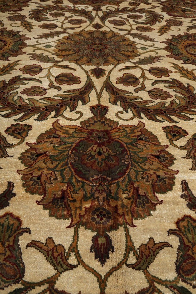 9 x 12.2 Hand-knotted Quality Jaipur Rug Ivory Sage - view 9