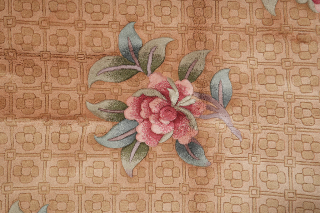 7.11 x 8.6 Square New Art Deco Pattern Chinese Rug Thick Dense Lustrous Wool - view 7