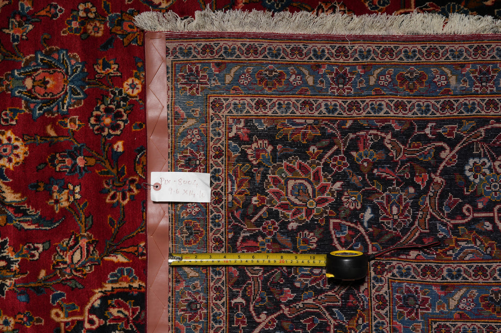 9.6 x 15 Quality Persian Kashan Rug Hand-knotted Iran #PIX-8004