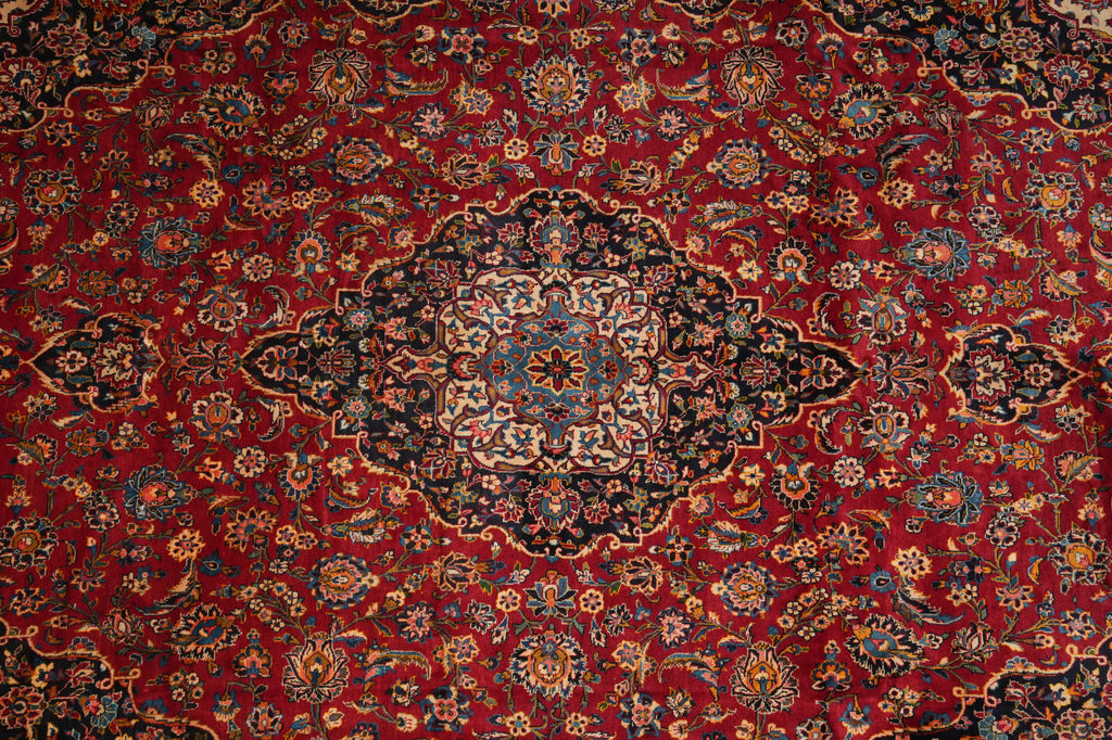9.6 x 15 Quality Persian Kashan Rug Hand-knotted Iran #PIX-8004