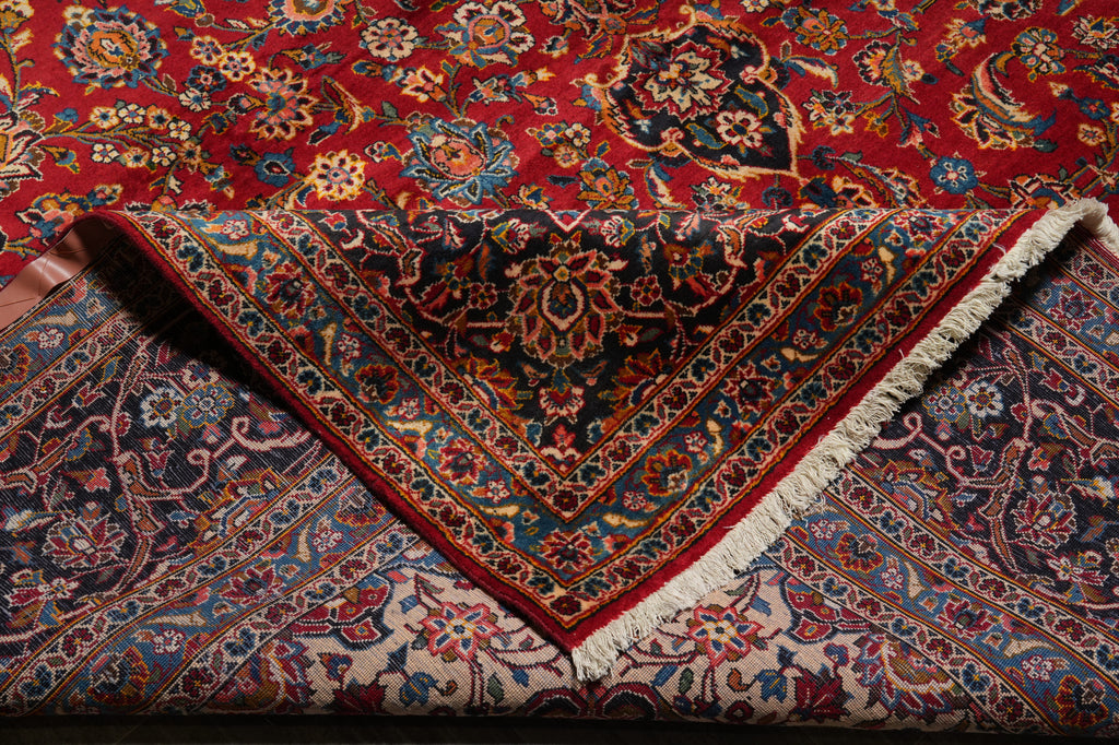 9.6 x 15 Quality Persian Kashan Rug Hand-knotted Iran #PIX-8004