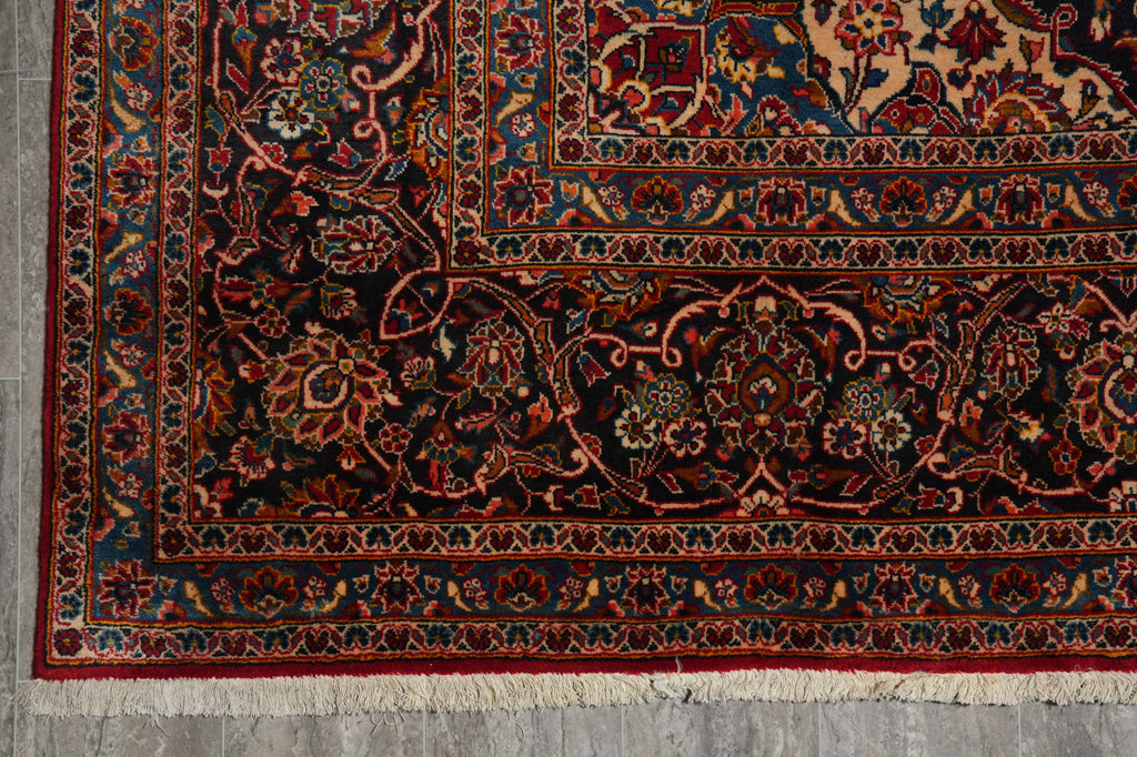 9.6 x 15 Quality Persian Kashan Rug Hand-knotted Iran #PIX-8004