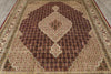 Load image into Gallery viewer, 8.2 x 10 Quality Handmade Wool and Silk Tabriz Mahi Rug Pomegranate Red #F-4473