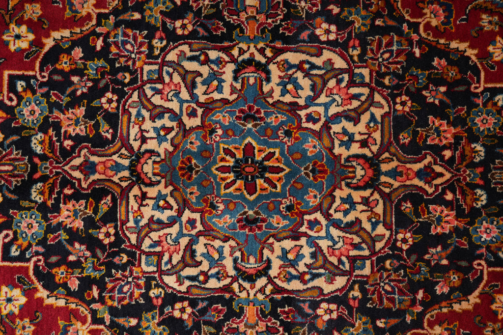 9.6 x 15 Quality Persian Kashan Rug Hand-knotted Iran #PIX-8004