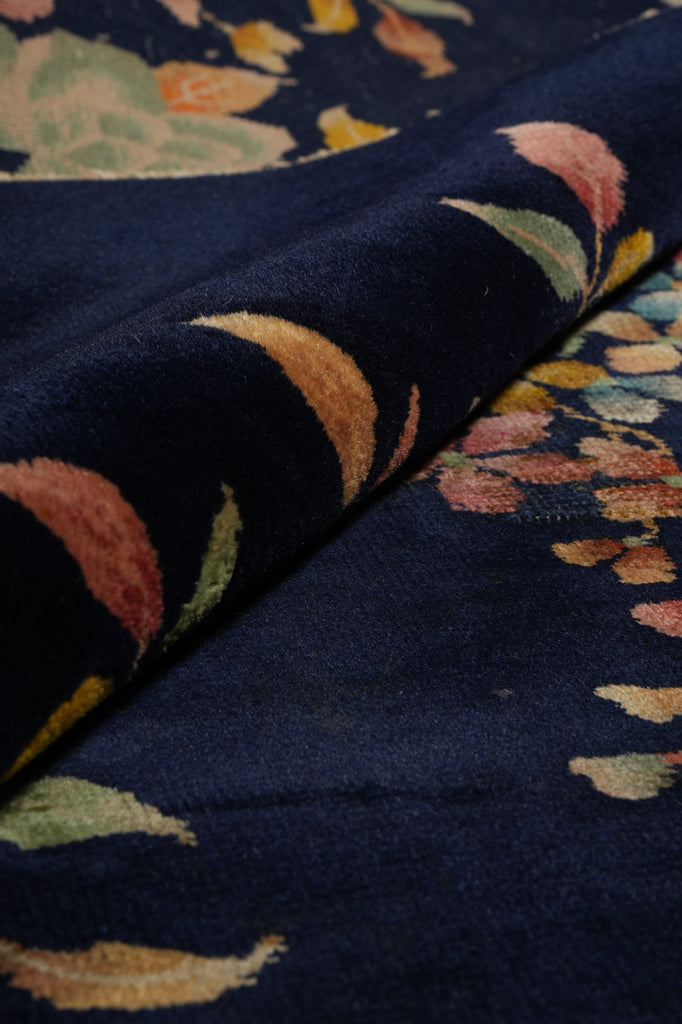 8.11 x 11.9 Art Deco Chinese Rug Royal Blue - view 12