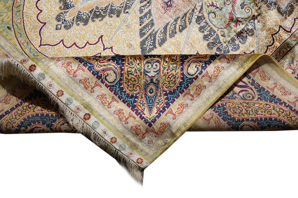 6.0 x 9.5 Fancy Detailed Silk Rug   #PIX-59143