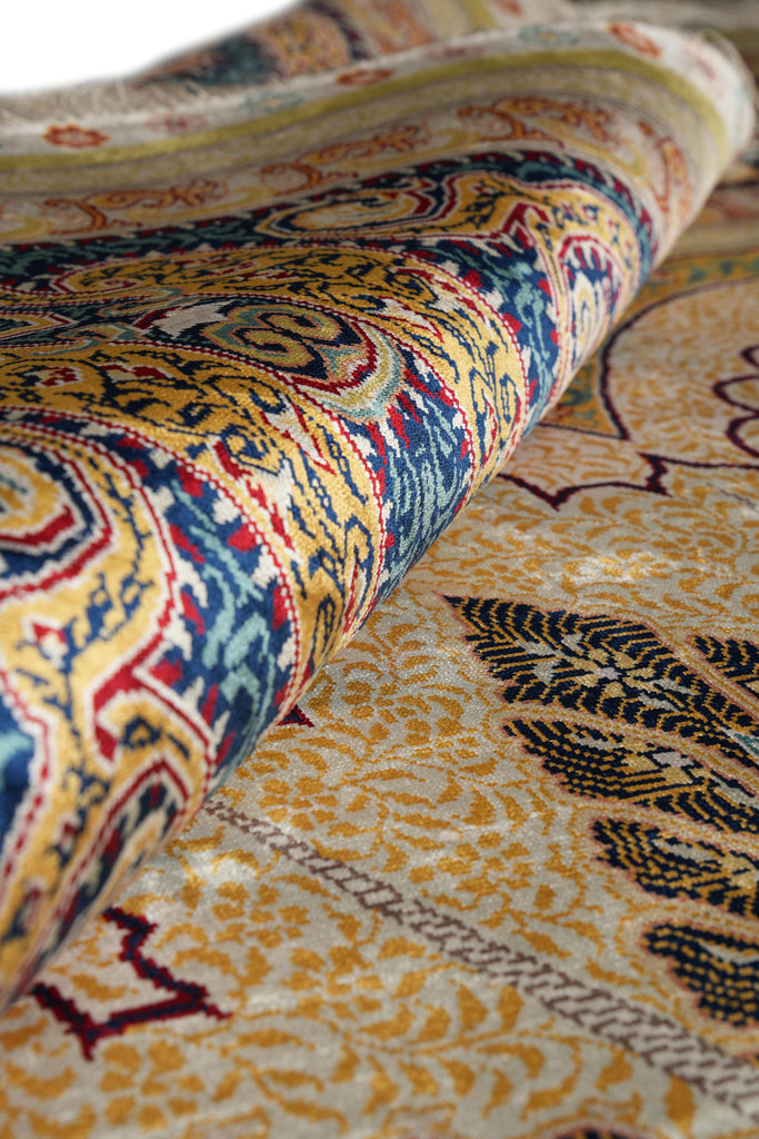 6.0 x 9.5 Fancy Detailed Silk Rug   #PIX-59143