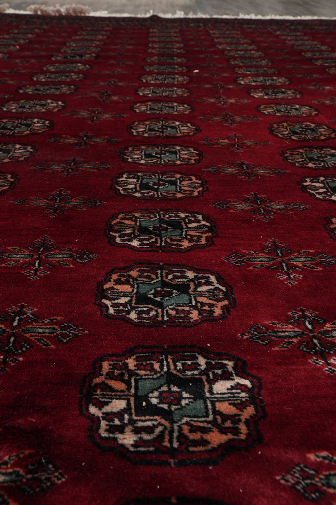 8 x 9 Feet Squarish Bokhara Rug Hand-Knotted Pakistan #F-3121