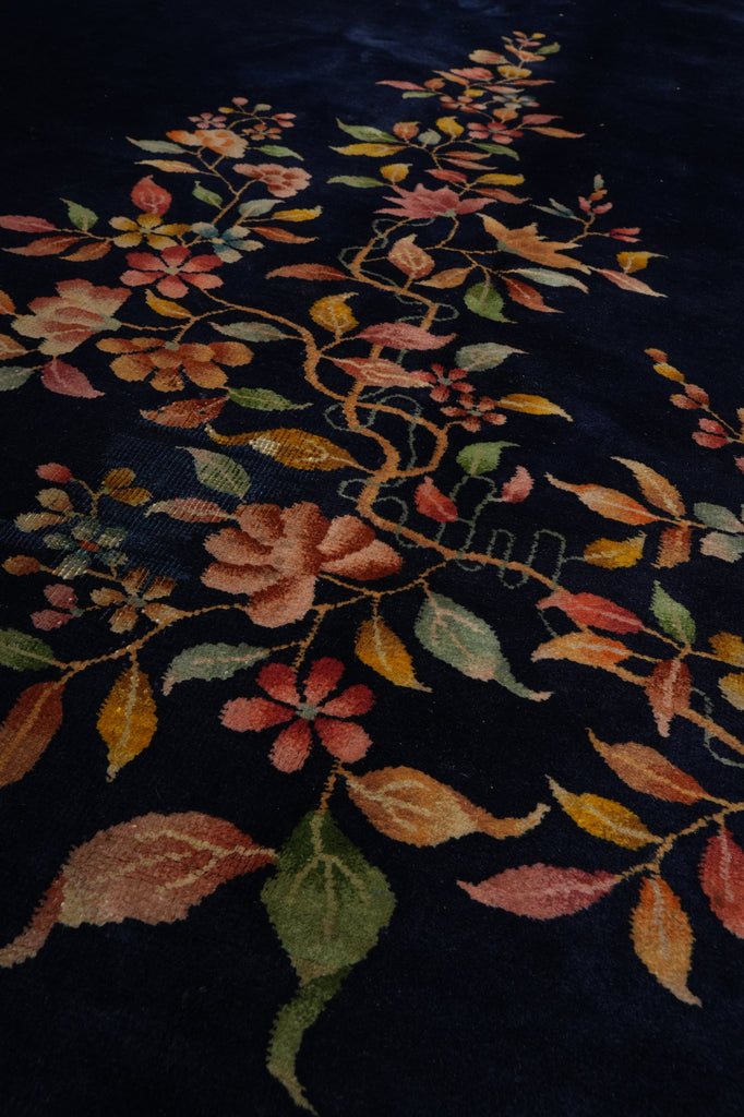 8.11 x 11.9 Art Deco Chinese Rug Royal Blue - view 10
