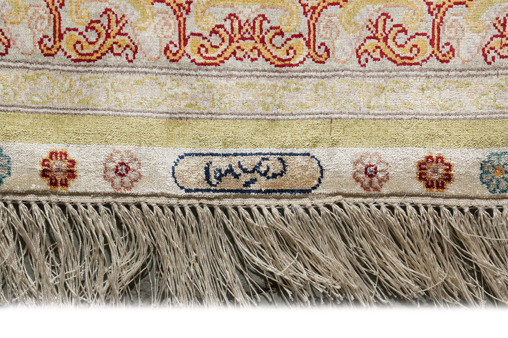 6.0 x 9.5 Fancy Detailed Silk Rug   #PIX-59143