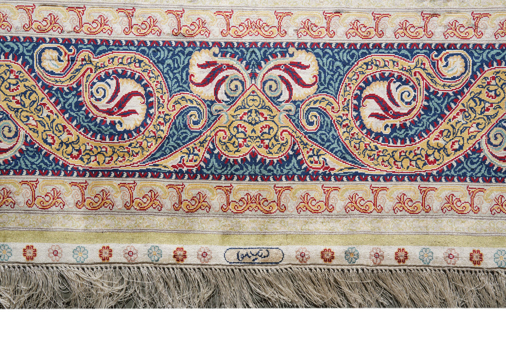 6.0 x 9.5 Fancy Detailed Silk Rug   #PIX-59143
