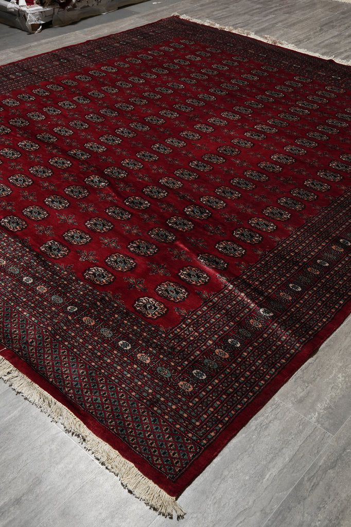 8 x 9 Feet Squarish Bokhara Rug Hand-Knotted Pakistan #F-3121