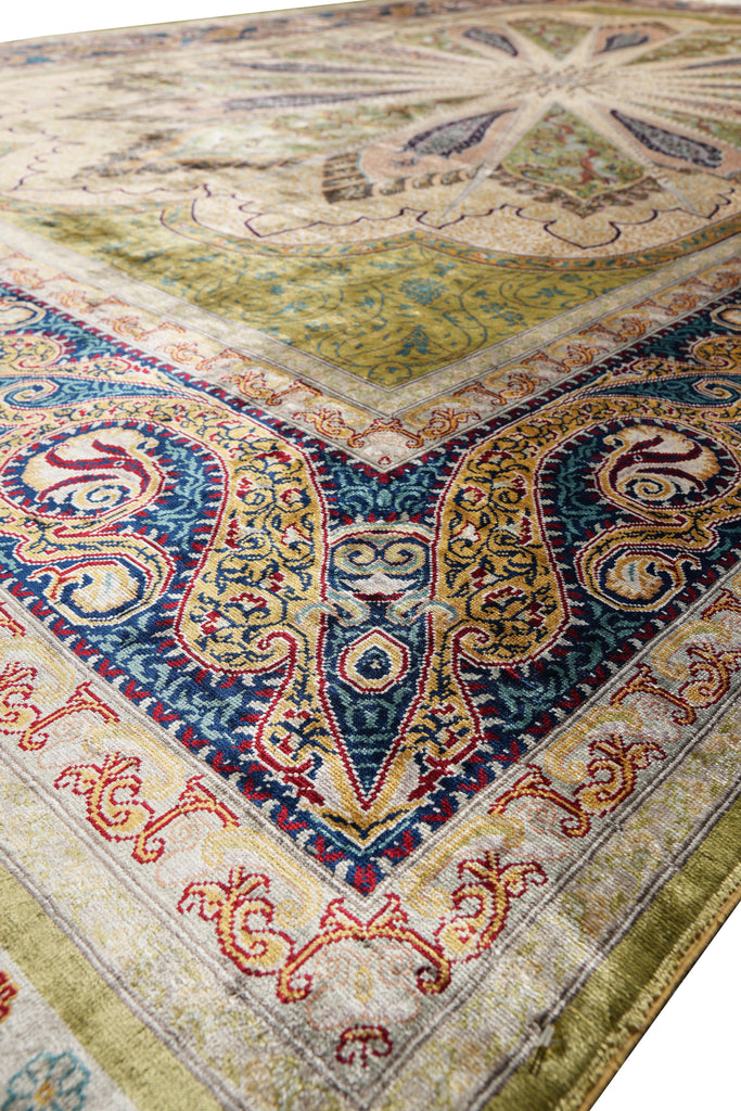 6.0 x 9.5 Fancy Detailed Silk Rug   #PIX-59143