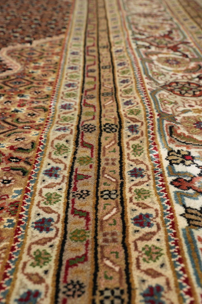 8.2 x 10.2 Tabriz Mahi Handmade Wool And Silk Quality Rug #F-4475