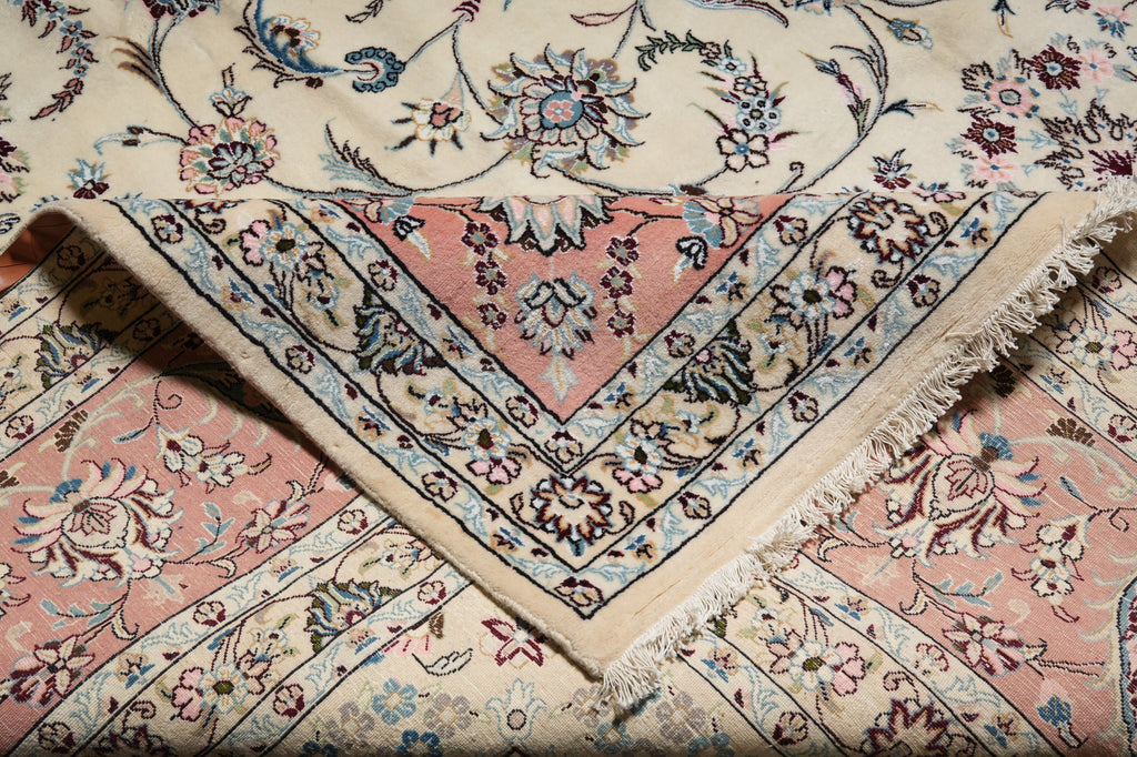13 x 19.6 Authentic Persian high Quality Wool and Silk Tabriz Rug 400 KPSI Iran #PIX-771