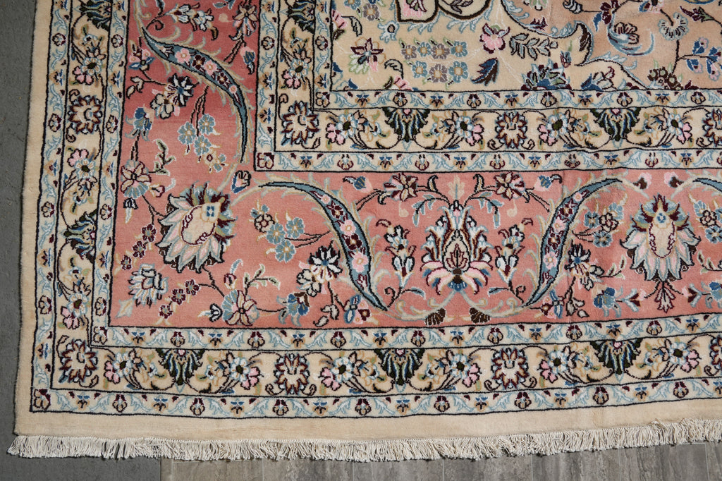 13 x 19.6 Authentic Persian high Quality Wool and Silk Tabriz Rug 400 KPSI Iran #PIX-771