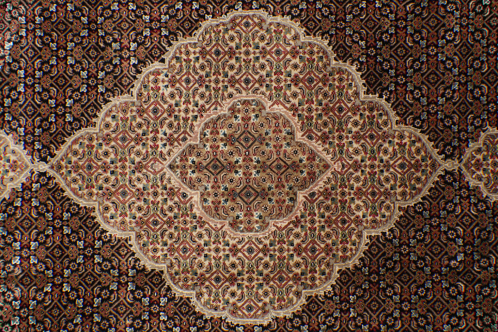 8.2 x 10.2 Tabriz Mahi Handmade Wool And Silk Quality Rug #F-4475