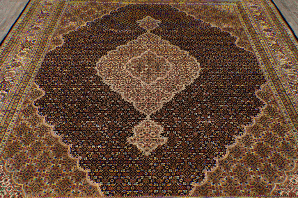 8.2 x 10.2 Tabriz Mahi Handmade Wool And Silk Quality Rug #F-4475