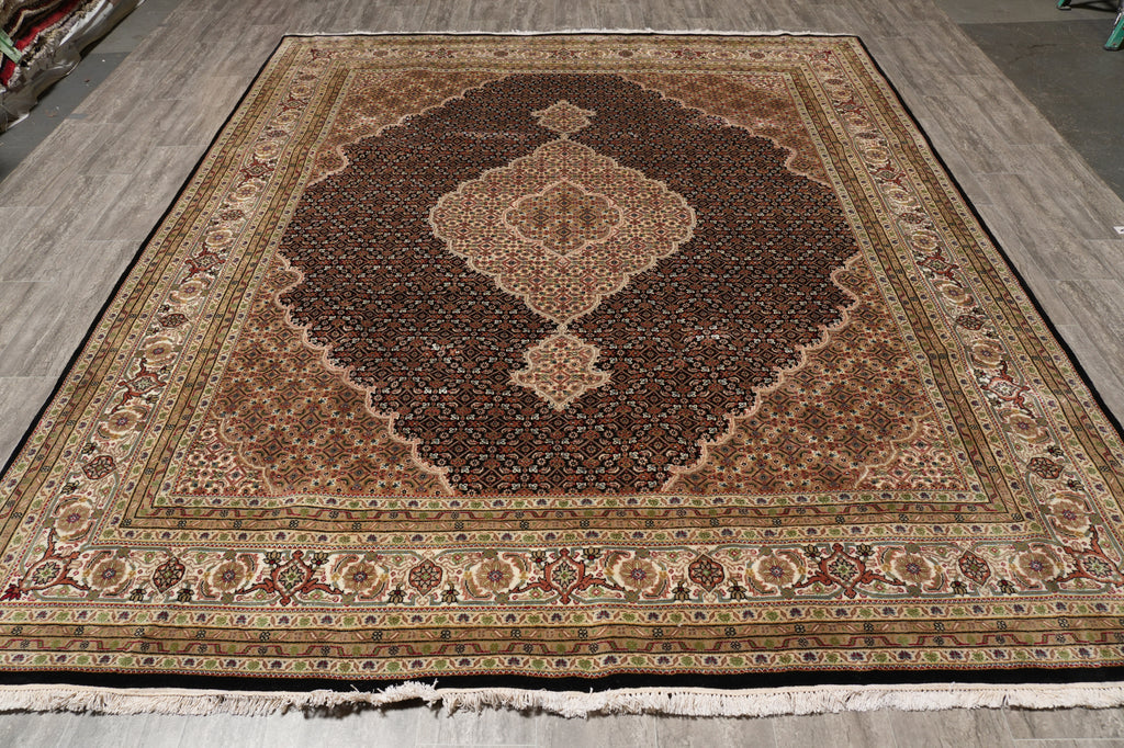 8.2 x 10.2 Tabriz Mahi Handmade Wool And Silk Quality Rug #F-4475