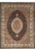 Load image into Gallery viewer, 8 x 10.2 Black Tabriz Mahi Quality Handmade Rug #F-4476