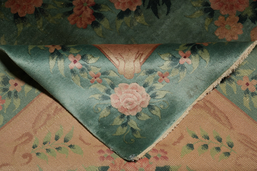 8.4 x 11.7 Art Deco Chinese Rug Green - view 11