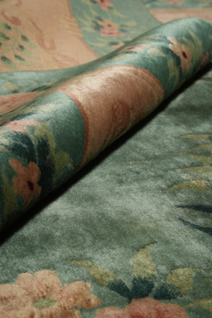 8.4 x 11.7 Art Deco Chinese Rug Green - view 12