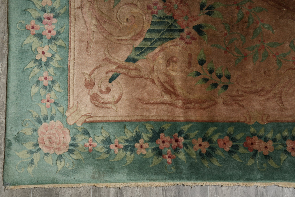 8.4 x 11.7 Art Deco Chinese Rug Green - view 13