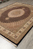 Load image into Gallery viewer, 8 x 10.2 Black Tabriz Mahi Quality Handmade Rug #F-4476