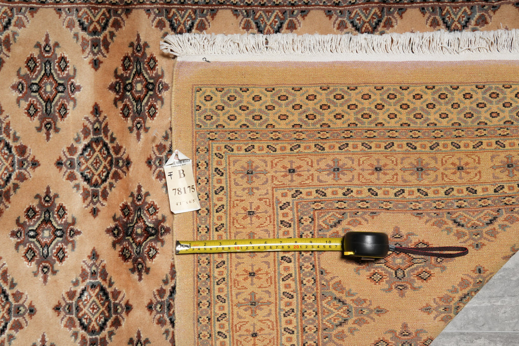 4 x 6.5 Hand-Knotted Jaldar Bokhara Rug #B-78175
