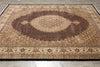 Load image into Gallery viewer, 8 x 10.2 Black Tabriz Mahi Quality Handmade Rug #F-4476