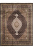 Load image into Gallery viewer, 8.1 x 10.1 Black High Quality Wool And Silk Hand-Knotted Area Rug #F-4477