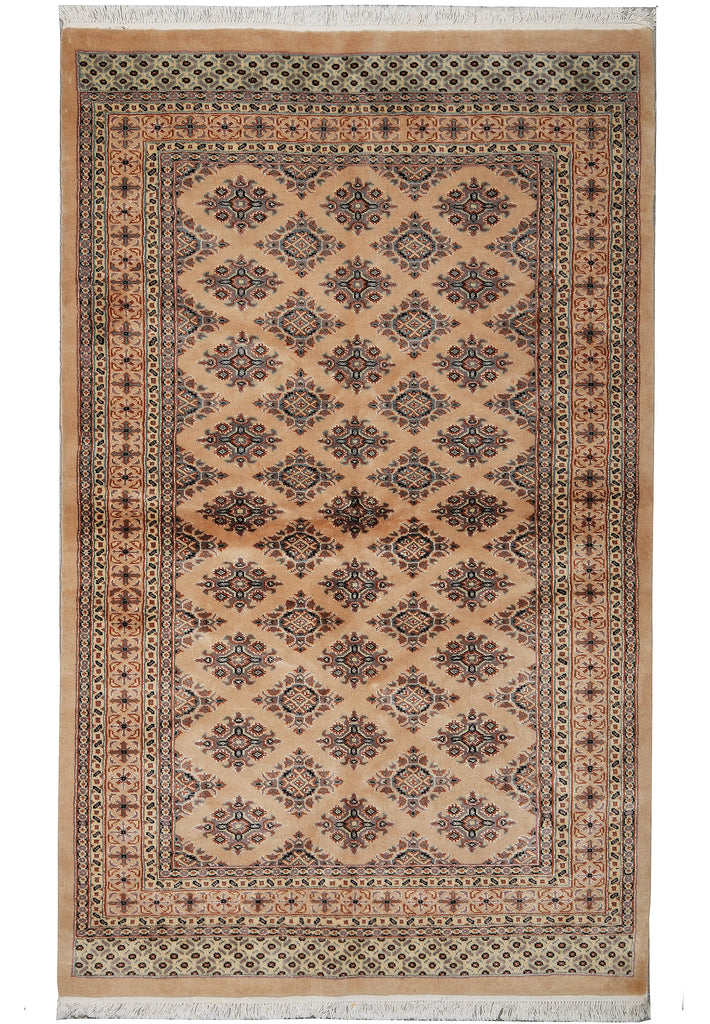4 x 6.5 Hand-Knotted Jaldar Bokhara Rug #B-78175