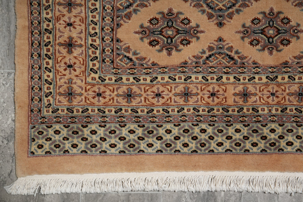 4 x 6.5 Hand-Knotted Jaldar Bokhara Rug #B-78175