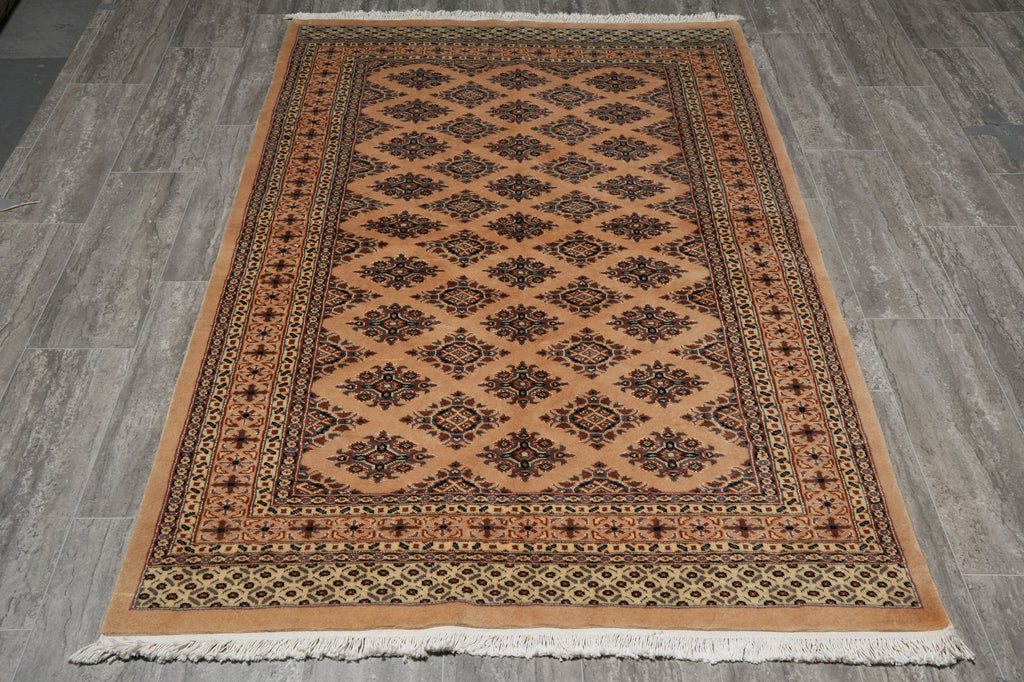 4 x 6.5 Hand-Knotted Jaldar Bokhara Rug #B-78175