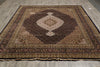 Load image into Gallery viewer, 8.1 x 10.1 Black High Quality Wool And Silk Hand-Knotted Area Rug #F-4477