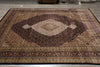 Load image into Gallery viewer, 8.1 x 10.1 Black High Quality Wool And Silk Hand-Knotted Area Rug #F-4477