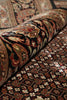 Load image into Gallery viewer, 8.2 x 10.2 Earthy Black High Quality Wool and Silk Tabriz Mahi Handmade Carpet #F-4478