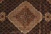 Load image into Gallery viewer, 8.2 x 10.2 Earthy Black High Quality Wool and Silk Tabriz Mahi Handmade Carpet #F-4478