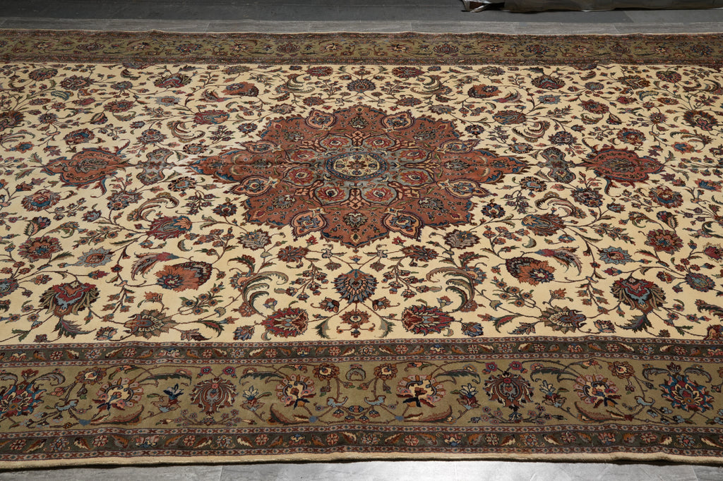 9.5 x 20 Unusual Size Authentic Heigh Quality Persian Tabriz Rug 400 KPSI Iran #PIX-17130