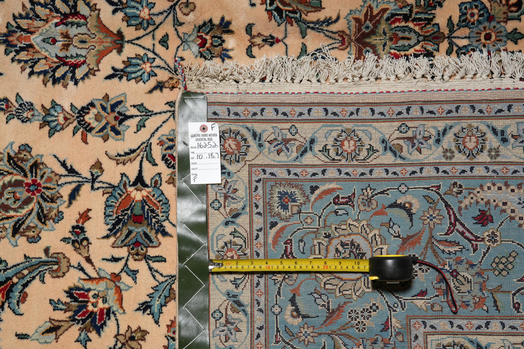 10 x 18.7 Genuine Persian Quality Kashan Rug #PIX-16252