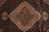 Load image into Gallery viewer, 8.3 x 9.8 beautiful Quality Wool and Silk Handmade Area Rug Tabriz Mahi Black #F-4479