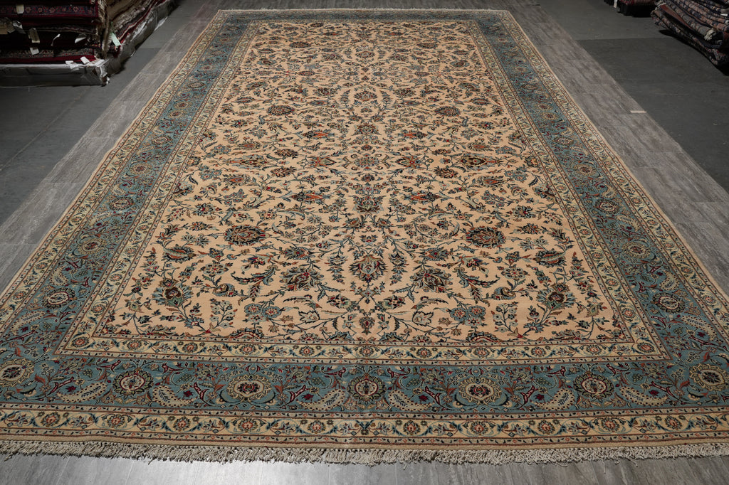 10 x 18.7 Genuine Persian Quality Kashan Rug #PIX-16252