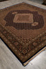 Load image into Gallery viewer, 8.3 x 9.8 beautiful Quality Wool and Silk Handmade Area Rug Tabriz Mahi Black #F-4479