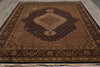 Load image into Gallery viewer, 8.3 x 9.8 beautiful Quality Wool and Silk Handmade Area Rug Tabriz Mahi Black #F-4479